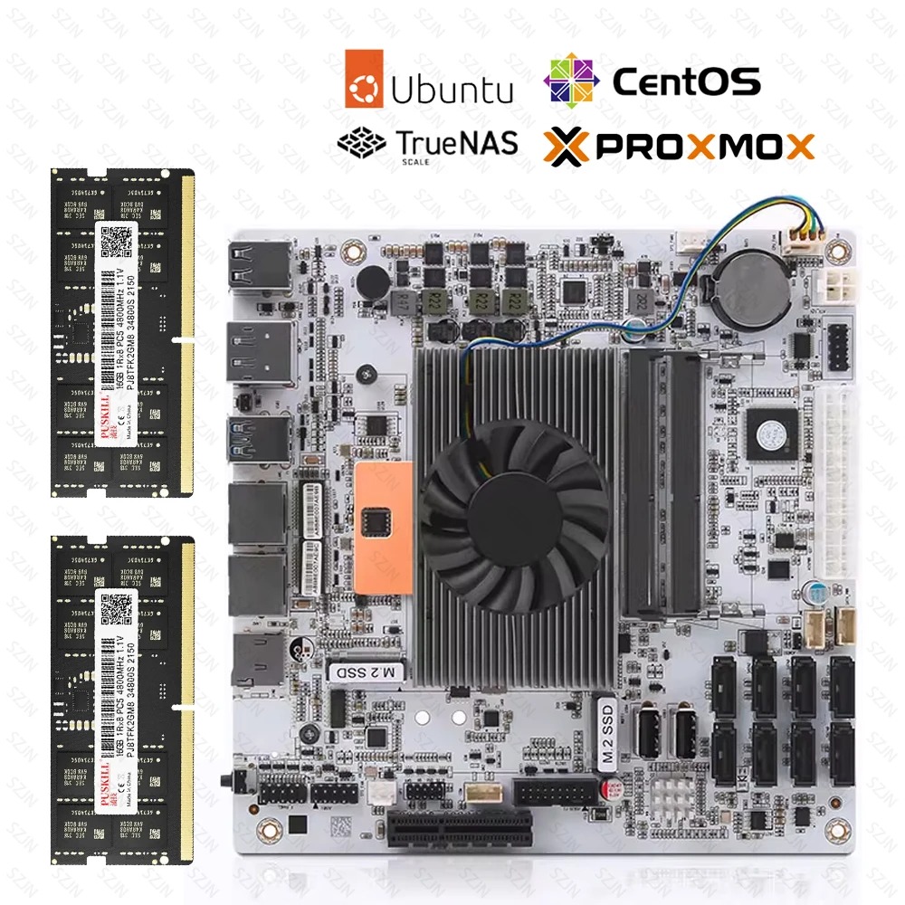เมนบอร์ด I5-8265U ES 8 SATA NA - Mini Itx Dual 2.5G Nas Motherboard บทวิจารณ์และราคา