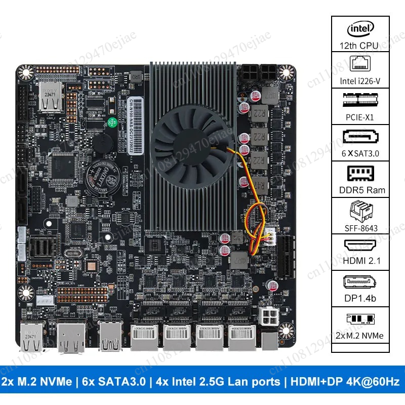 เมนบอร์ด N100 Mini ITX NAS DDR - Mini Itx Dual 2.5G Nas Motherboard บทวิจารณ์และราคา