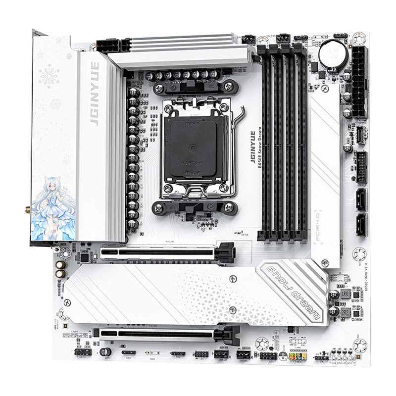 JGINYUE B650E Snow Dream เมนบอ - Am5 Micro Atx Pcie 5.0 Motherboard บทวิจารณ์และราคา